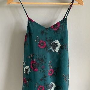 Teal Floral Shift Dress